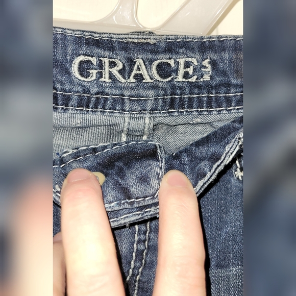 Grace in LA Aztec Print Denim Bootcut Jeans- Size 31 - Picture 2 of 11